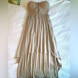 Tan Bustier Dress